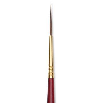 Open in modal - Blick Master Synthetic Kolinsky Brush - Short Handle, Rigger, Size 0, close-up