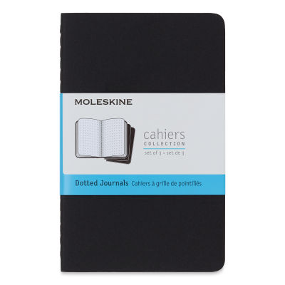 Moleskine Cahier Journals - 5-1/2" x 3-1/2", Dotted, Black, Pkg of 3
