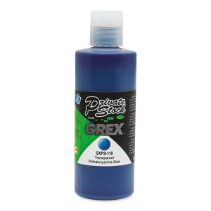 Grex Private Stock Airbrush Color - Transparent Phthalocyanine Blue, 4 oz