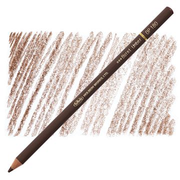 Open in modal - Holbein Artists' Colored Pencil - Burnt Umber, OP180 pencil and swatch