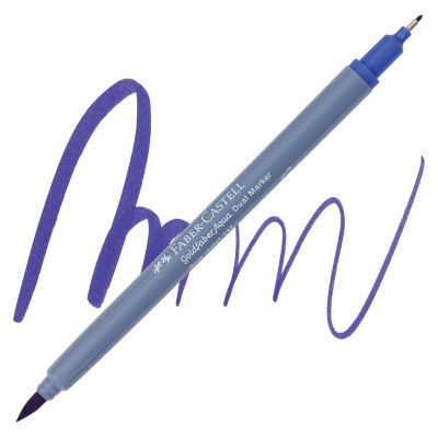 Faber-Castell Goldfaber Aqua Dual Marker - 137 Blue Violet (swatch and marker)