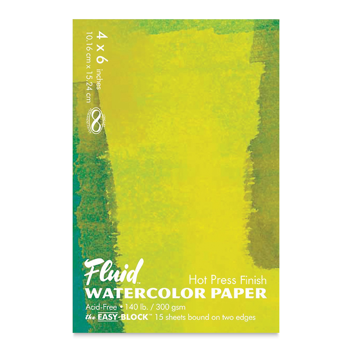 Fluid Watercolor Paper Easy-Blocks, Cold-Press, 6'' X 12'' - MICA Store