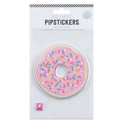 Pipsticks Big Puffy Sticker - Donut (front of packaging)