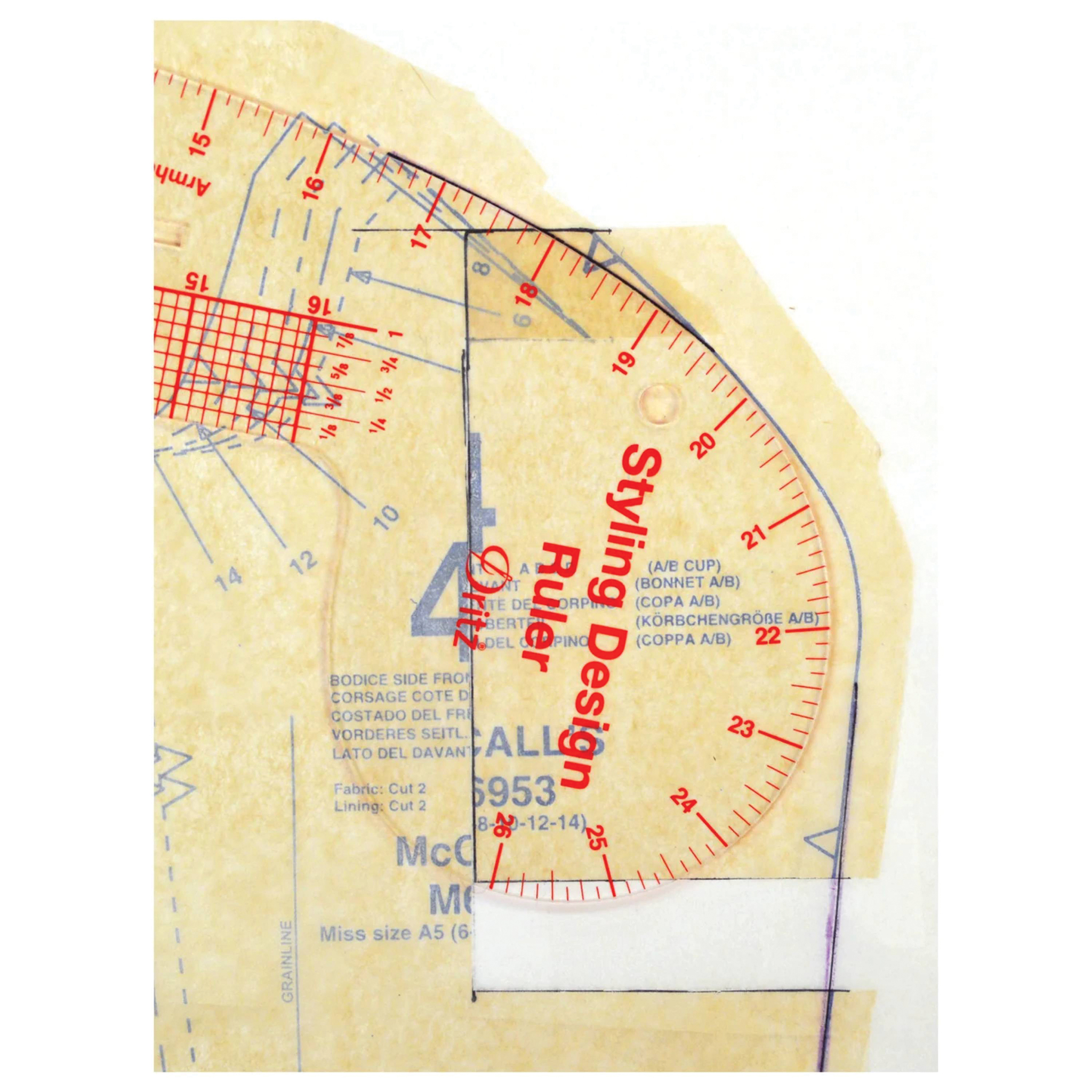 Dritz 24 Hip Curve Ruler with How-To Illustrations