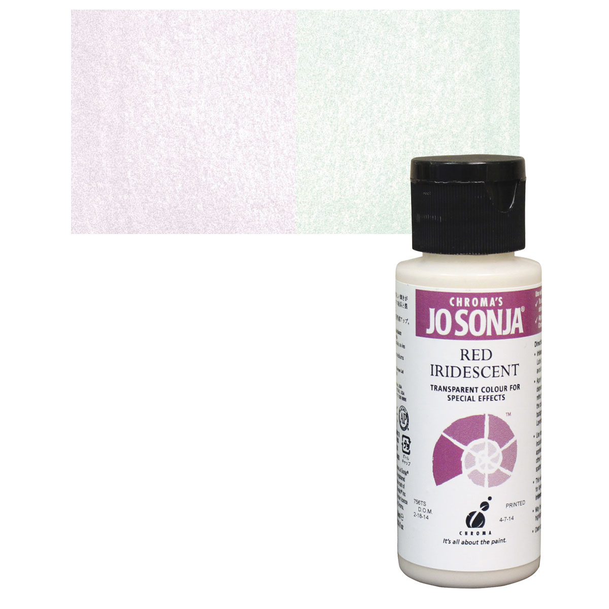 Chroma's Jo Sonja Specialty Acrylic Paints - Iridescent, Set of 6 Colors,  20 ml tubes