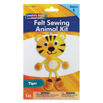 Creativity Street Felt Sewing Kit - Tiger (front of packaging)