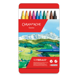Caran d'Ache Fibralo Marker Sets - Front View of package of 10