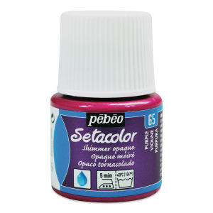 Pebeo Setacolor Fabric Paint - Purple, Shimmer Opaque, 45 ml bottle