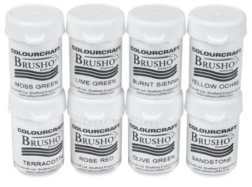 Brusho Crystal Colours -  Components of Assorted Set of 8 shown