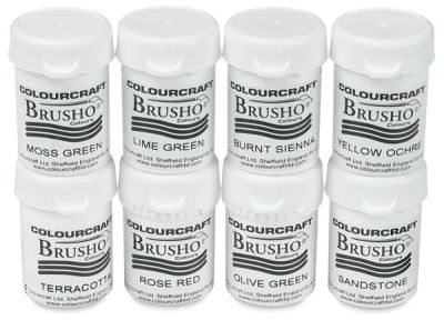 Brusho Crystal Colours -  Components of Assorted Set of 8 shown