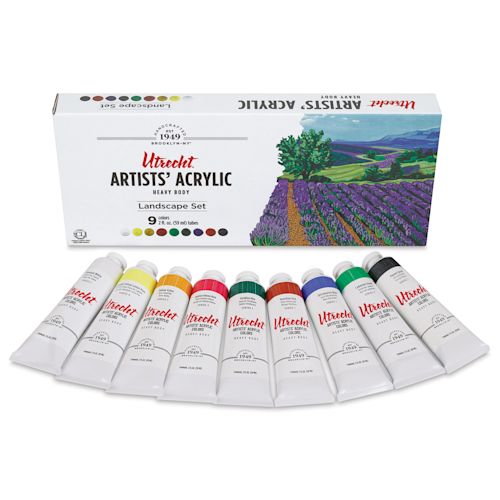 Utrecht Artists' Acrylic Paints Landscape, Set of 9 Utrecht Art
