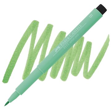 Open in modal - Faber-Castell Pitt Artist Pen - Light Phthalo Green, Brush Nib pen and swatch
