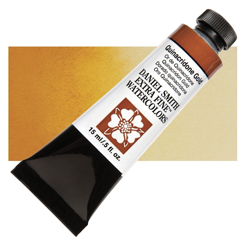 Daniel Smith Extra Fine Watercolor Quinacridone Gold, 15 ml Tube BLICK Art Materials