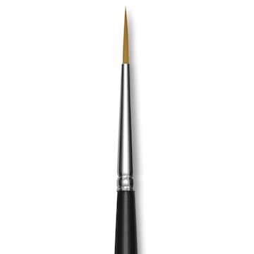 Open in modal - Trekell Synthetic Gold Taklon Brush - Liner, Short Handle, Size 2, close-up