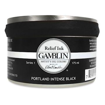 Open in modal - Gamblin Artist's Colors Relief Ink - Portland Intense Black, 175 ml