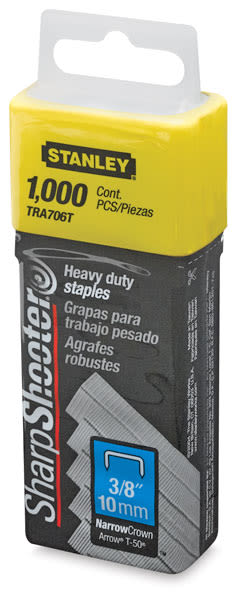 Stanley Heavy-Duty Staples - Angled Package of 1000 with 3/8" leg
