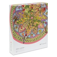 Pomegranate Erin E. Hunter Floral Compass 500-Piece Circular Jigsaw Puzzle
