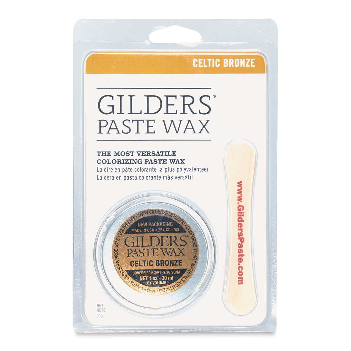 Wax paste, Gilders Paste®, canary yellow. Sold per 1-ounce