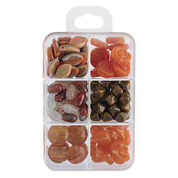 Open in modal - John Bead Czech Glass Bead Recipe Box - Carrot Cake - back