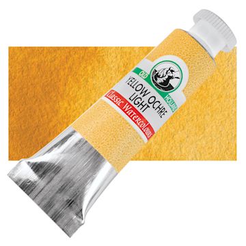 Open in modal - Old Holland Classic Artist Watercolor - Yellow Ochre Light, 6 ml tube and swatch
