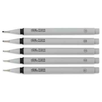 Winsor & Newton Fineliner - Black, Set of 5, out of packaging