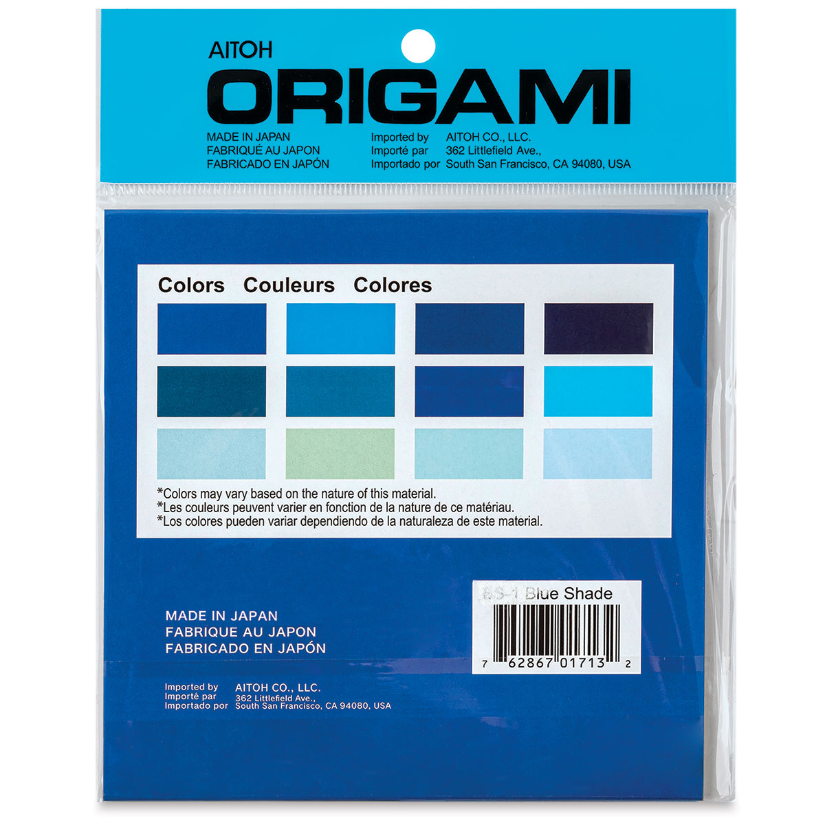 Aitoh Shades of Origami Paper - Blue, 5-7/8