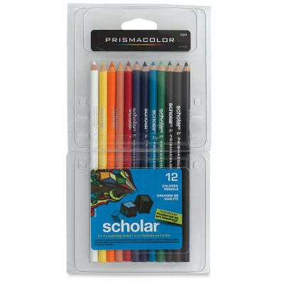 Prismacolor Scholar Art Pencil Set - Assorted Colors, Set of 12 (front of package)