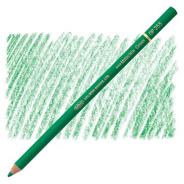 Open in modal - Holbein Artists' Colored Pencil - Malachite Green, OP255 pencil and swatch