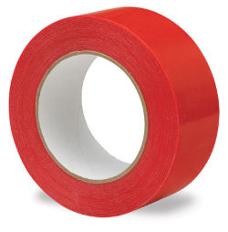 AWT Red Polyethylene Screen Tape - Side view of Roll shown upright