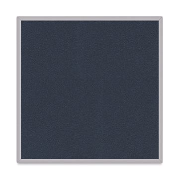 Open in modal - Ghent PremaTak Tackboard - 4 ft x 4 ft, Navy, Vinyl, Aluminum Frame