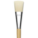 Silver Brush Silver Jumbo White Hog Bristle Brush - Chisel, Extra Long Handle, Size 1-1/2