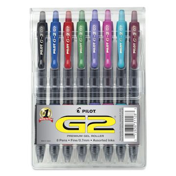 Open in modal - Pilot G2 Gel Pen Set - .7 mm, Set of 8 - front of packaging