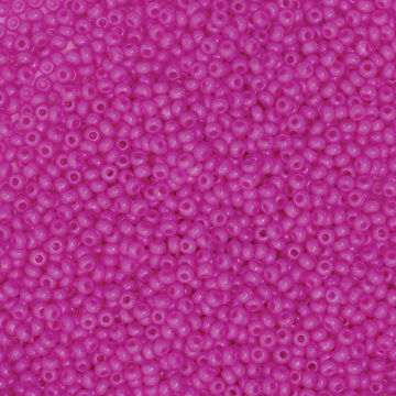 John Bead Czech Glass Seed Beads - Hot Pink, 10/0, 22 g vial