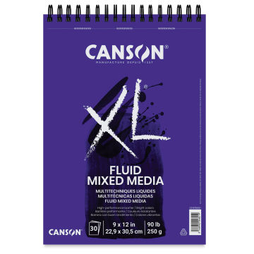 Canson XL Fluid Mixed Media Pad - 9" x 12", 30 Sheets