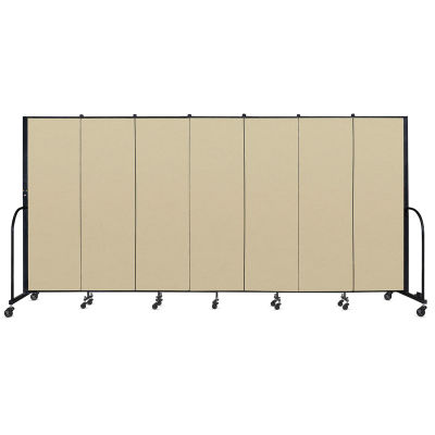 Screenflex Portable Room Dividers - 6 ft x 13 ft, Wheat, 7 Panel