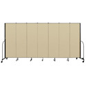 Screenflex Portable Room Dividers - x ft, Wheat, 7 Panel