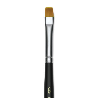 Blick Masterstroke Golden Taklon Brush - Chisel Blender, Short Handle, Size 6 (close-up)