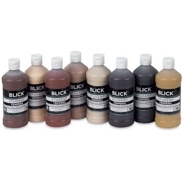 Open in modal - Blick Original Formula Student Tempera Paints - Set of 8, Multicultural Colors, Pints