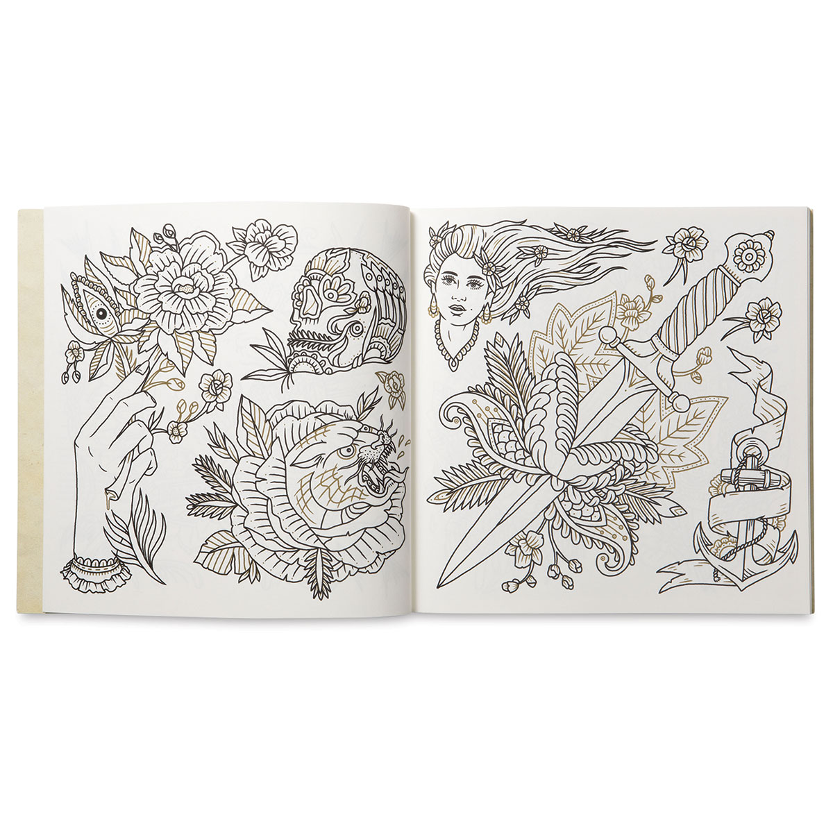 Buy The Tattoo Flash Coloring Book (For Adult.. in Bulk