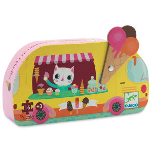 Djeco Mini Silhouette Puzzles-Ice Cream Truck box