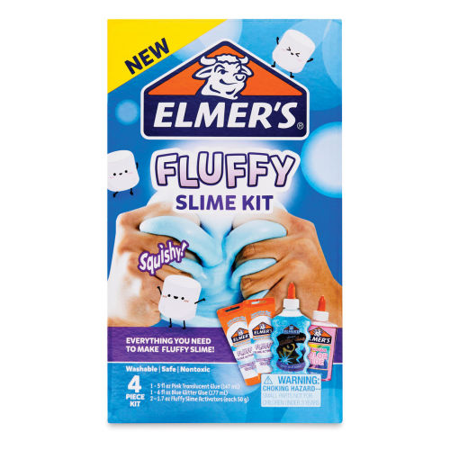 Elmer's Slime Kit 4/Pkg-Blue Glitter - 026000181754