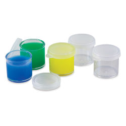 Blick Plastic Storage Cups - 0.4 oz, Pkg of 12 (shown with paint)
