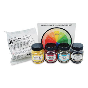 Jacquard Procion MX Fiber Reactive Cold Water Dye - Starter Set, Set of 4, 2/3 oz Jars (Out of packaging)
