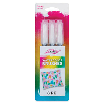 Tulip Refillable Tie-Dye Watercolor Brushes - Pkg of 3 (front of packaging)