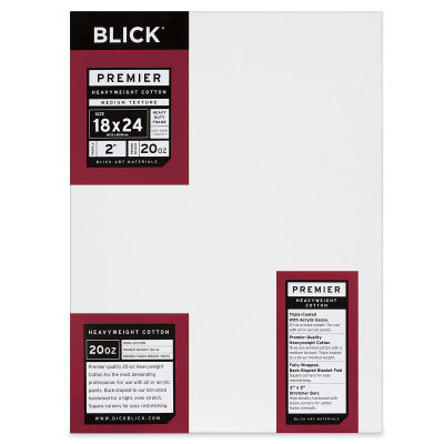 Blick Premier Heavyweight Stretched Cotton Canvas - 18" x 24", 2" Profile