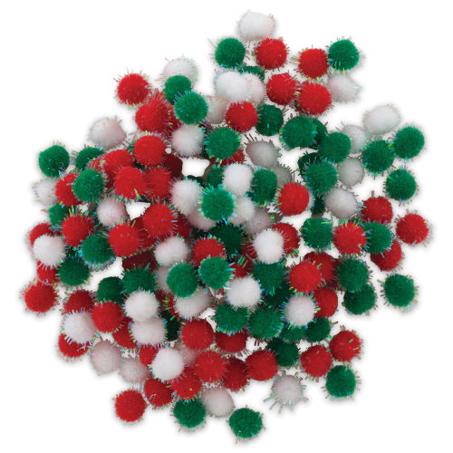 Iridescent Christmas Pom Poms