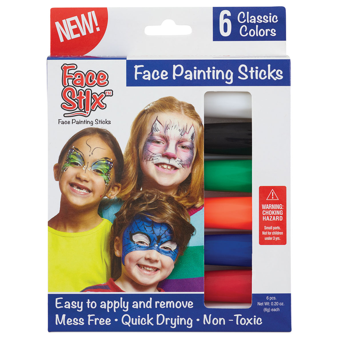 Face Painting Sticks Sets, 6-color Girls Set - The Paint Chip