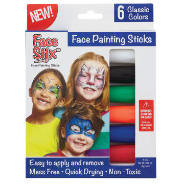 Kwik Stix Face Stix - Front of package of 6 Classic Colors
