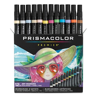 Prismacolor Premier Dual-Ended Art Marker Set - Manga, Set of 12 ...