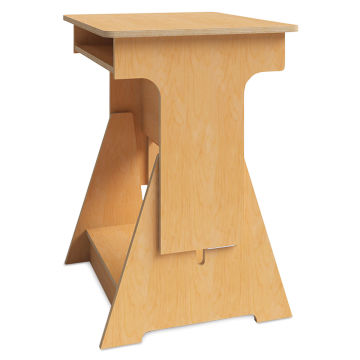 Convertible Student Desk - Side view of desk set at highest point
